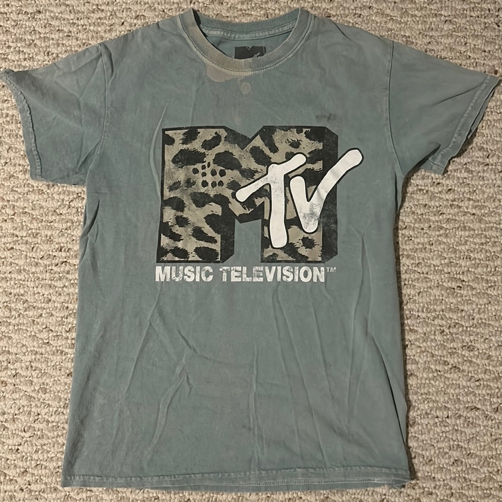 Blue/green MTV Vintage look shirt